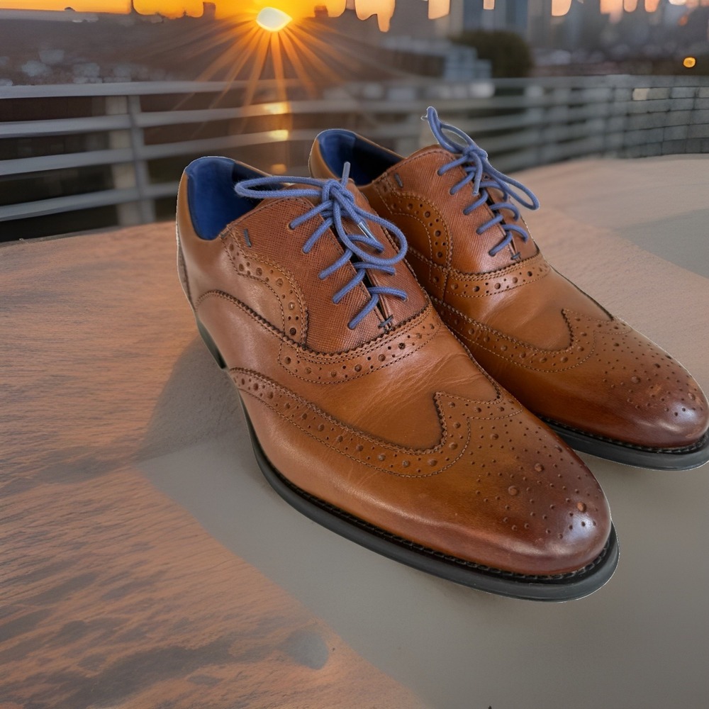 Ted Baker London Mitack Brown Leather Dress Shoes Men's Size US 8.5